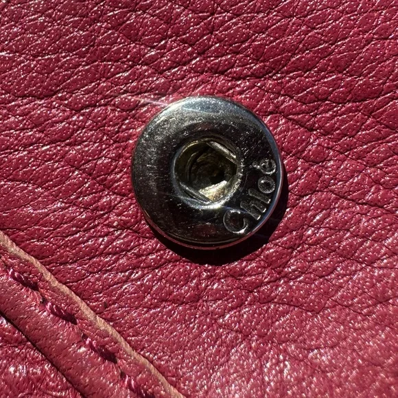 Chloé Paddington Burgundy Leather Wallet - Picture 6 of 16